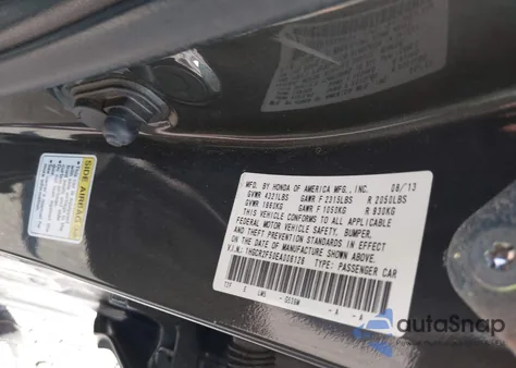 2014 Honda Accord Sport z USA, uszkodzony, nr VIN 1HGCR2F50EA006126